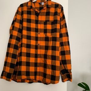 Orange and Black Flannel Jacket